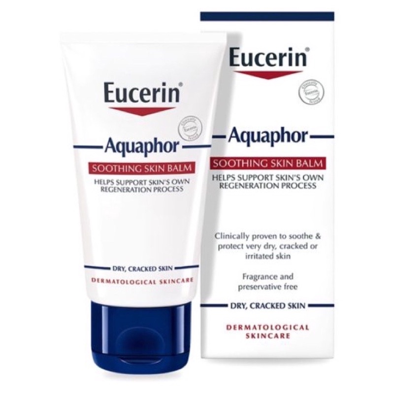 📍30/11/23ฉลากไทยแท้💯มีซีล Eucerin Aquaphor Soothing Skin Balm 45mlบาล์มทาผิวแตก