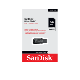 SanDisk Ultra Shift USB 3.0 Flash Drive 64GB (SDCZ410-064G-G46)