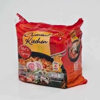 มาม่าออเรียนทัลบะหมี่กึ่งสำเร็จรูป รสฮอตแอนด์สไปซี่ 80 กรัม x 4 ซอง Mama Instant Noodles Hot &amp; Spicy Flavour 80gx4