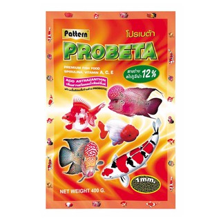 Probeta โปรเบต้า อาหารปลาโปรเบต้า เม็ดลอยน้ำ สูตรสาหร่าย 12 % เม็ด 1 มม. ขนาด 400 กรัม x จำนวน 2 ถุง