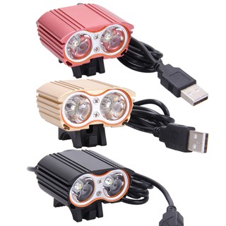 ไฟหน้าจักรยาน8000 Lm Usb 2 Xcree Xm - L T 6 Led ไฟฉายหลอดไฟ