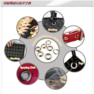 5 มม. สีสเปรย์ตาไก่ Rivets ปุ่มสี หัวเข็มขัดหลากสี Shoelaces eye รูโลหะเครื่องมือตาไก่