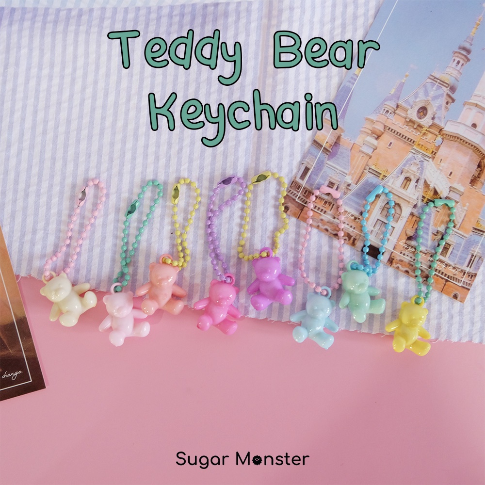 Sugar Monster | Teddy Bear Keychain พวงกุญแจโซ่ไข่ปลา พวงกุญแจหมี โซ่ไข่ปลา พวงกุญแจไข่ปลา