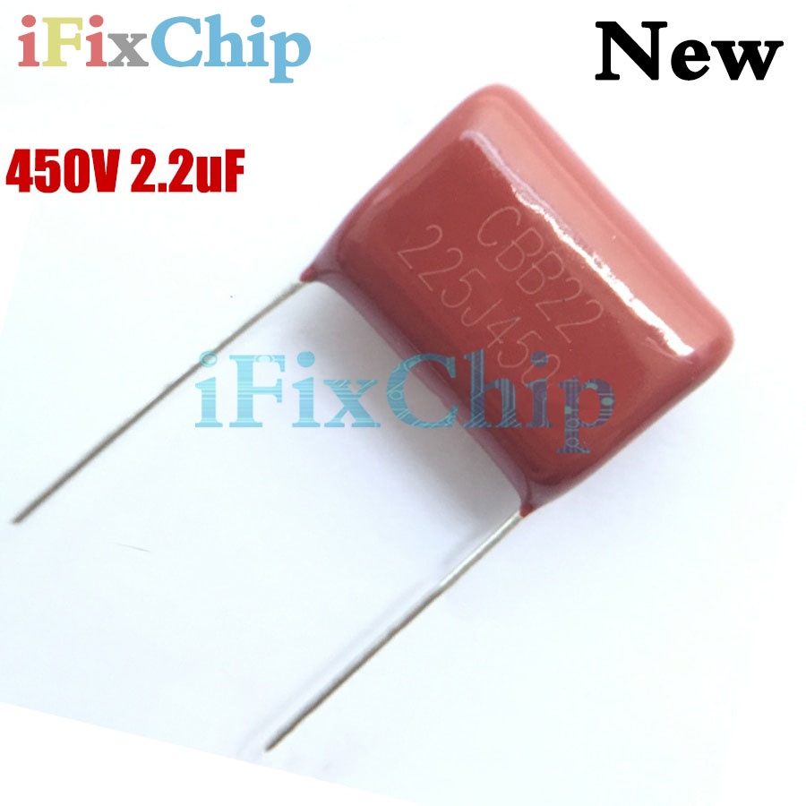 10pcs 225J450V 450V 2.2uF CBB Polypropylene ฟิล์มตัวเก็บประจุ pitch 20 มม. 225 2.2uF 450V