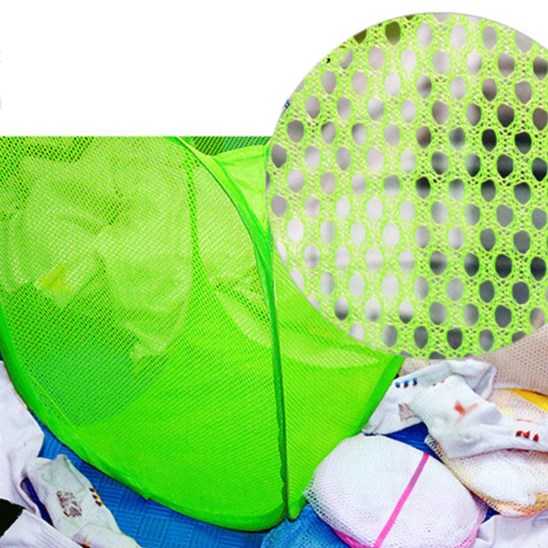 Foldable Color Net Storage Basket Laundry Basket Laundry Basket,Clothes Basket Is Perfect for