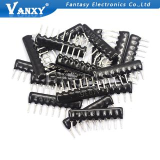 10pcs DIP exclusion Network Resistor array 9pin 100 220 330 470 510 680 1K 1.2K 1.5K 2K 2.2K 3.3K 4.7K 5.1K 5.6K 10K 100K ohm