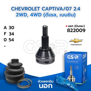 GSP หัวเพลาขับนอก CHEVROLET CAPTIVA/07 2.4 2WD, 4WD (ดีเซล, เบนซิน) (30-34-54) (822009)