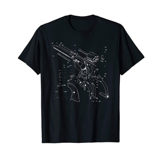 เสื้อยืดคอกลม แขนสั้น ลาย Revolver Schematic Diagram 1911 ของขวัญ สําหรับผู้ชายS-5XL