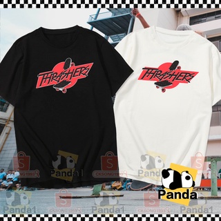 เสื้อแวนส์ Thrasher เปลวไฟเสื้อยืดซานตาครูซเสื้อยืดผ้าฝ้าย Unisex ขนาดเอเชีย 7 สี 0BW