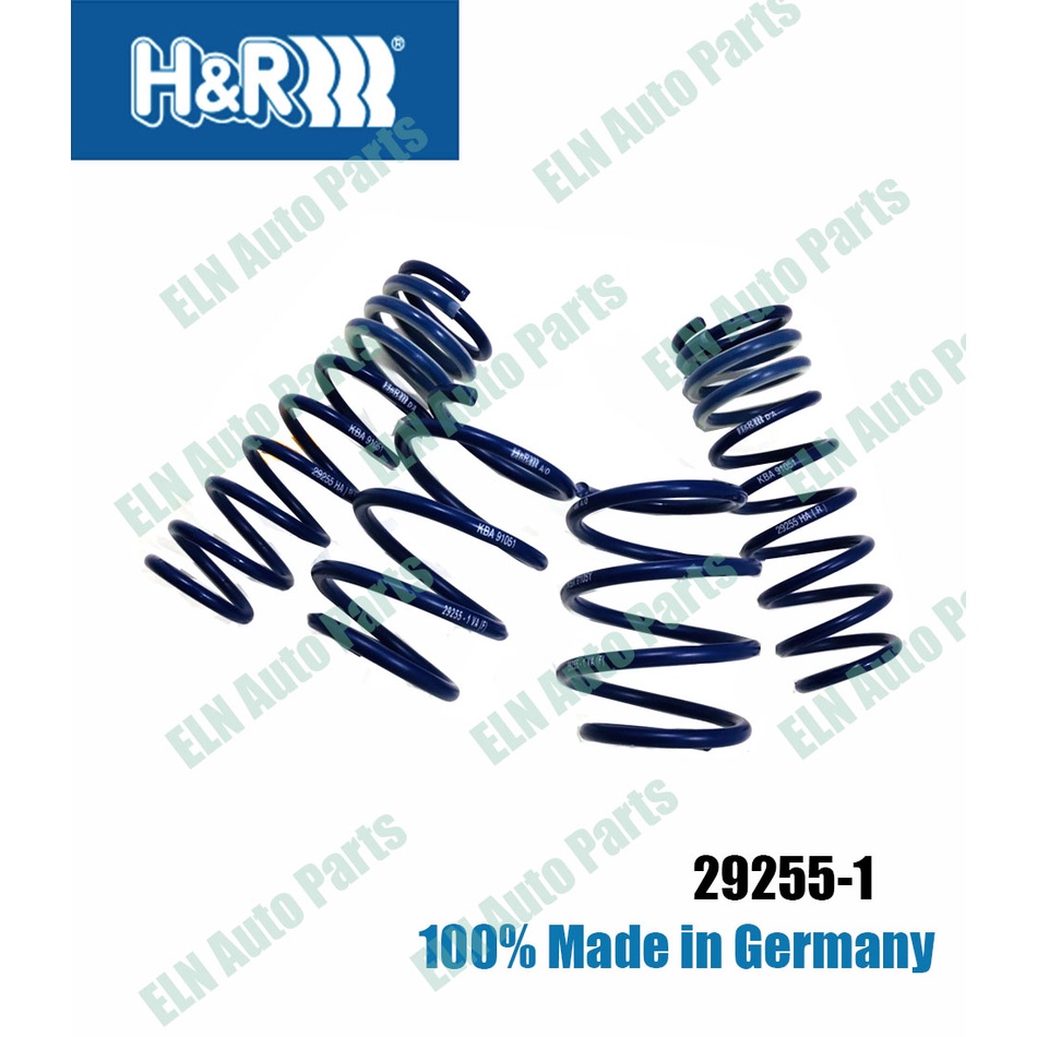 H&amp;R สปริงโหลด (lowering spring) BMW 5series E60 type560L 520i,525i,520d,523i,525i,530i  03/ เตี้ยลง 35 mm.