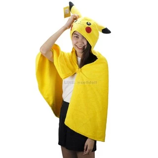 ผ้าห่มฮู้ด ปิกาจู ลิขสิทธิ์แท้ / ผ้าห่ม Pikachu / ผ้าห่ม โปเกม่อน Pokemon