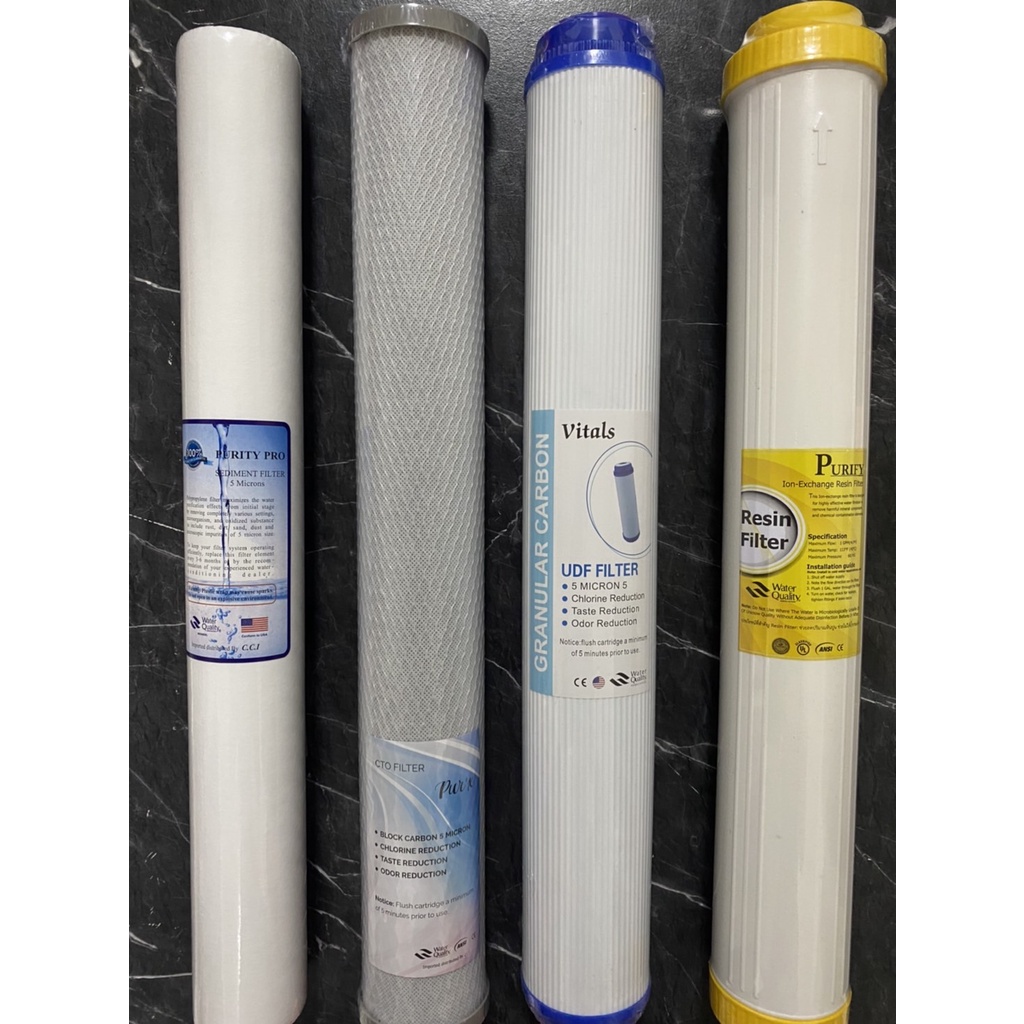 ไส้กรองตู้น้ำหยอดเหรียญ 20 นิ้ว ไส้กรองน้ำ 4 ขั้นตอน PP/CTO/GAC/RESIN สำหรับตู้กดน้ำหยอดเหรียญและเครื่องกรองน้ำ - รูปที่ 6