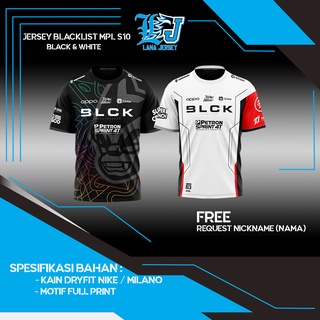 เสื้อกีฬาแขนสั้น ลายทีม Blacklist International 2022 new MPL S10 (ฟรีชื่อเล่น)