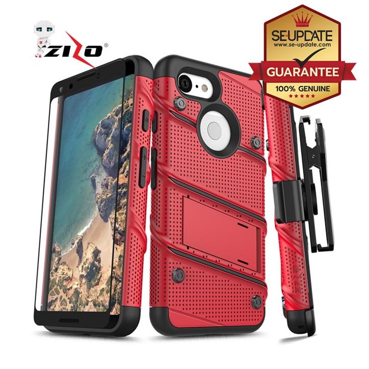 เคส Google Pixel 3 Zizo Bolt Series : RED / BLACK + แถมกระจกนิรภัยและสายคล้องคอ