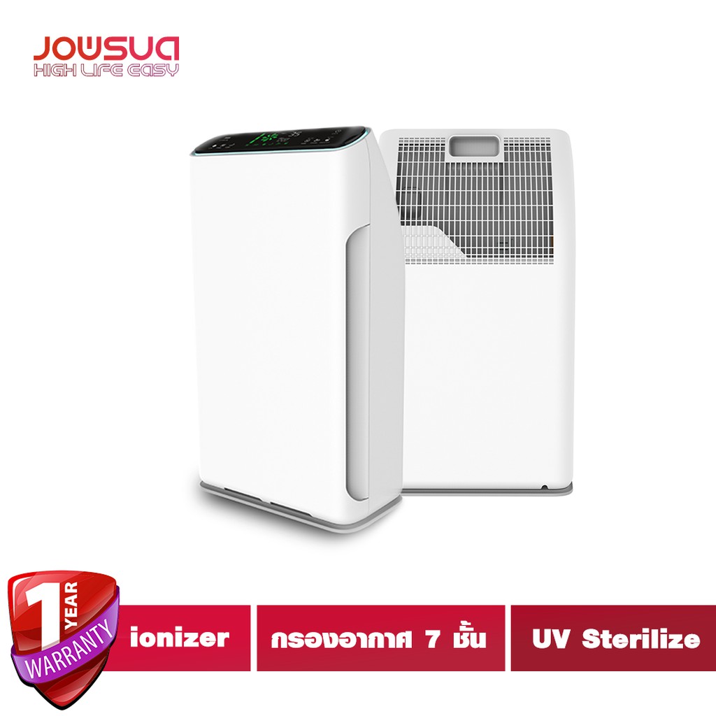 JOWSUA เครื่องฟอกอากาศ air purifer ฟอกอากาศ 7 ชั้น พร้อมหน้าจอ PM2.5 กรองประสิทธิภาพมากที่สุด ฝุ่น 0