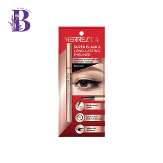 (1ชิ้น) Merrezca Super Black &amp; Long-Lasting Eyeliner 0.8g