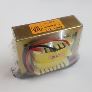 หม้อแปลงขดลวด 2A 24-0-24 VAC 2A VIC (ขนาด 100x50 mm.)