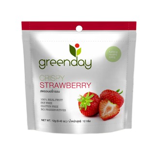 Greenday Crispy Strawberry กรีนเดย์สตรอเบอรี่กรอบ 12 กรัม