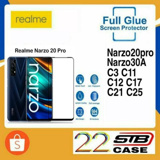 ฟิล์มกระจก เต็มจอ Realme รุ่น C3 C11 C12 C17 C21 C21Y C25 C25S C35 C30S Narzo20Pro Narzo30A Narzo50i