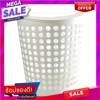ตะกร้าผ้ากลม PIONEER 086200047 ขาว ตะกร้าผ้า LAUNDRY BASKET PIONEER 086200047 WHITE อุปกรณ์จัดเก็บเสื้อผ้า