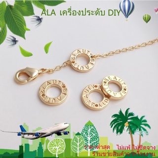 ❤️เครื่องประดับ DIY❤️จี้รูปโดนัท ชุบทอง 14k แบบสองรู แฮนด์เมด DIY สําหรับทําเครื่องประดับ สร้อยข้อมือ