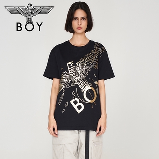 Boylondon Official Bronzing Big Eagle Print Couple Outfit Short Sleeve T-shirt Mens Womens T-shirt