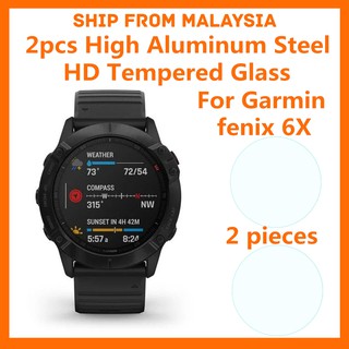 Garmin fenix 6X / fenix 6X Pro / fenix 6X ตัวป้องกันหน้าจอพลังงานแสงอาทิตย์ HD กระจกนิรภัย 2 ชิ้น