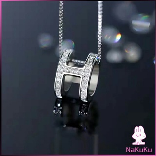 NKK สร้อยคอ จี้รูปตัวอักษร H เครื่องประดับสําหรับผู้หญิง H necklace