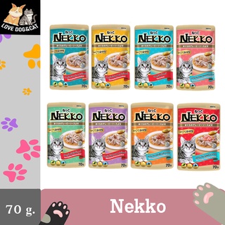 [Nekko 1 ซอง] อาหารแมวเปียก เพาซ์ Nekko 70g เกรวี่ / ซอง