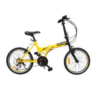 จักรยานพับ จักรยานพับ GRANDE BRACER 20.1 สีเหลือง จักรยาน กีฬาและฟิตเนส FOLDING BIKE GRANDE BRACER 20.1 YELLOW