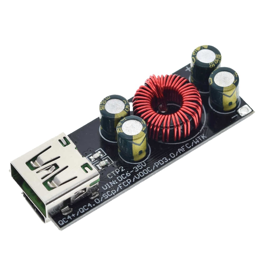 โมดูลสำหรับชาร์จมือถือ QC4.0 QC3.0 Fast Quick Charger Adapter Board 6V-35V Step Down Buck Converter 
