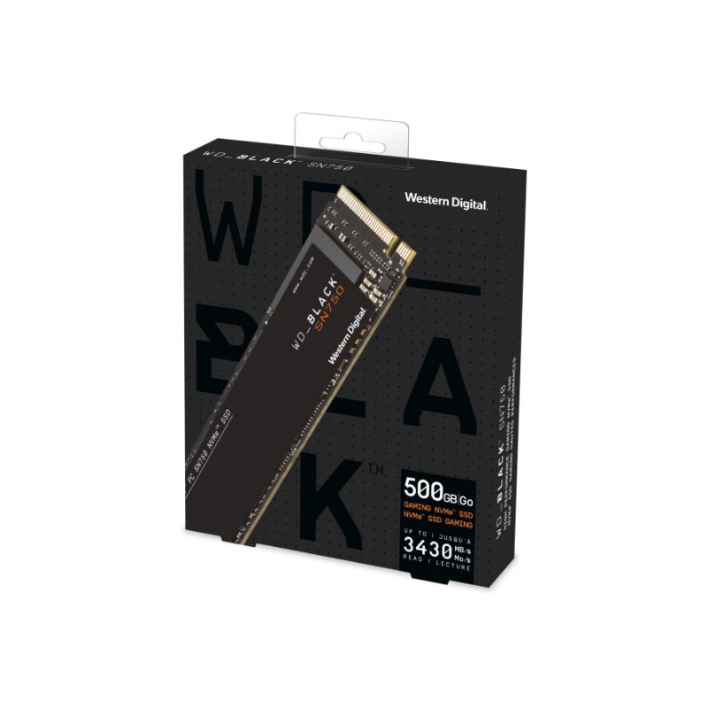 SSD M.2 PCIe 500.GB WD Black SN750 (WDS500G3X0C) ประกันถึง 22/August/2024