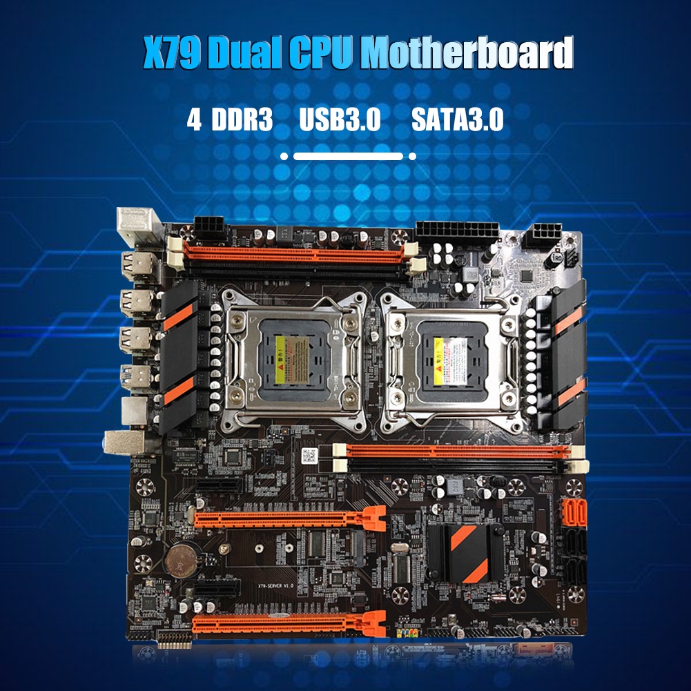 Mainboard X79 DUAL CPU LGA 2011 V1.1 For Server, Gaming, Mining Chia
