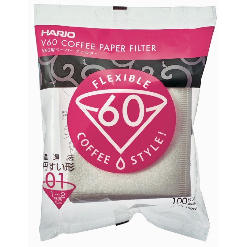 กระดาษกรองกาแฟ: Hario Japan V60 กระดาษกรองกาแฟ V01 VCF-01-100W 手