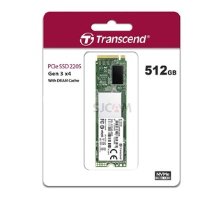 Transcend  PCIe NVMe M.2 SSD 512GB  รับประกัน 5 ปี หรือ**รับประกันไม่เกิน 1,100 TBW**- มีใบกำกับภาษี-TS512GMTE220S