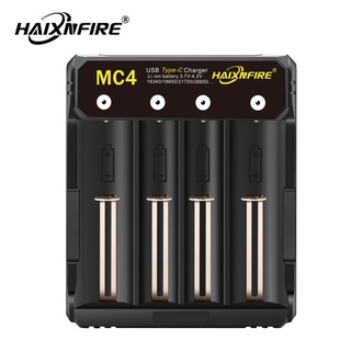 Haixnfire MC4 3.7V 18650 อะแดปเตอร์ที่ชาร์จแบตเตอรี่ Li-ion 4.2V ไฟฉายสี่ช่อง พร้อมระบบป้องกันไฟฟ้าลัดวงจร