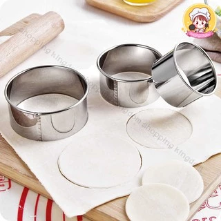 พิมพ์ตัดแป้งวงกลมสแตนเลส 3 ขนาด พิมพ์คุกกี้ สแตนเลส พิมพ์คุกกี้ Pastry Cookie Cutter