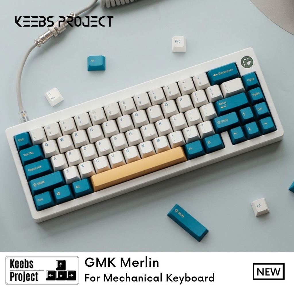 Gmk Merlin ปุ่มกดคีย์บอร์ด PBT OEM 123 ชิ้น