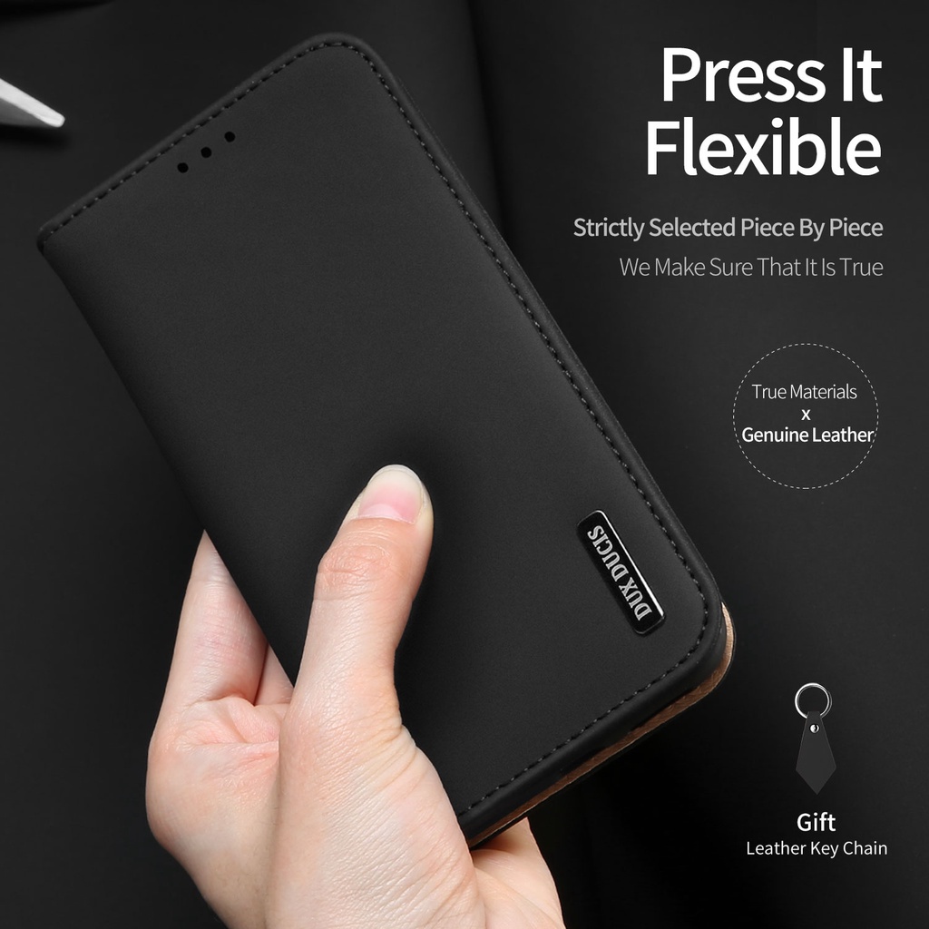 Dux DUCIS กระเป๋าสตางค์หนังแท้หรูหราสําหรับ Iphone 15 15pro 15promax 16 Pro Max 14 16 Plus ผู้ถือบัตรสบาย