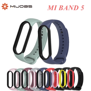 Mijobs สายนาฬิกาข้อมือซิลิโคน สําหรับ Mi Band 5 Miband Smart Band5 Xiaomi Watch Xiomi Jam Tangan