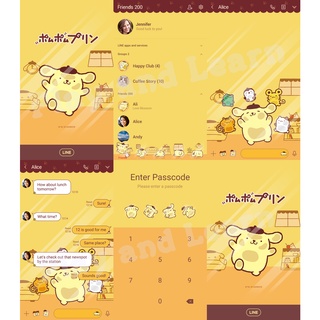 Theme Line Pompompurin ( ธีมไลน์ ปอมปอมปุริน ) Sanrio ลิขสิทธิ์แท้