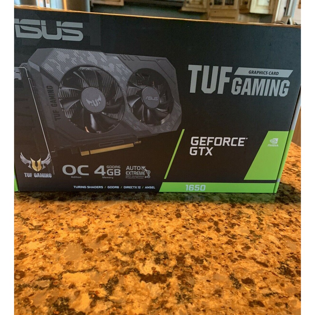 ASUS TUF Gaming GeForce GTX 1650 OC Edition 4GB GDDR6 Graphics Card.