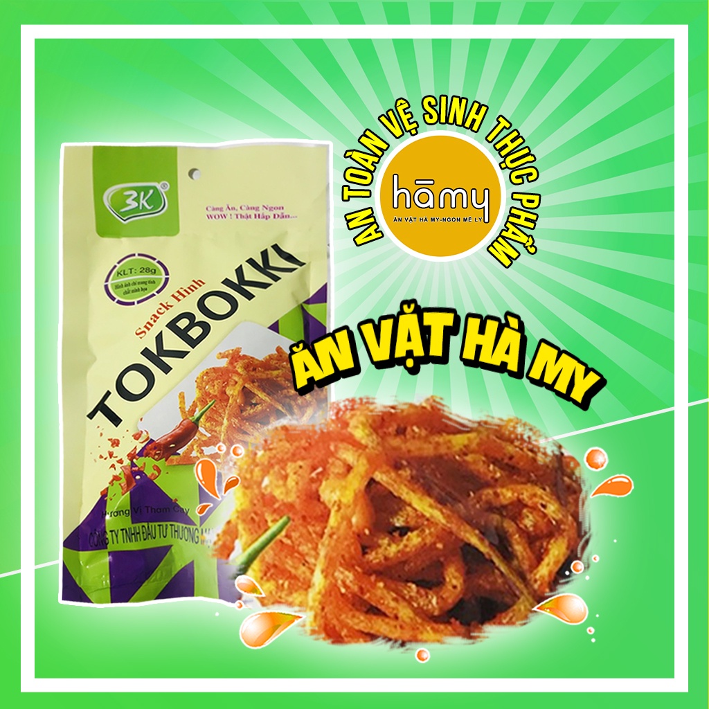 Tokbokki Instant Snack รสเผ ็ ด 28g - Ha My Snack