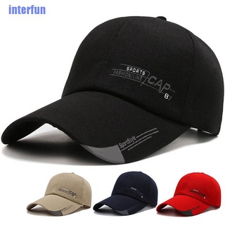 Interfun หมวกเบสบอล พิมพ์ลายตัวอักษร สไตล์ฮิปฮอป สําหรับผู้ชาย และผู้หญิง