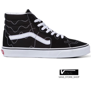 VANS SK8 HI STITCH WARP BLACK SNEAKERS สินค้ามีประกันแท้