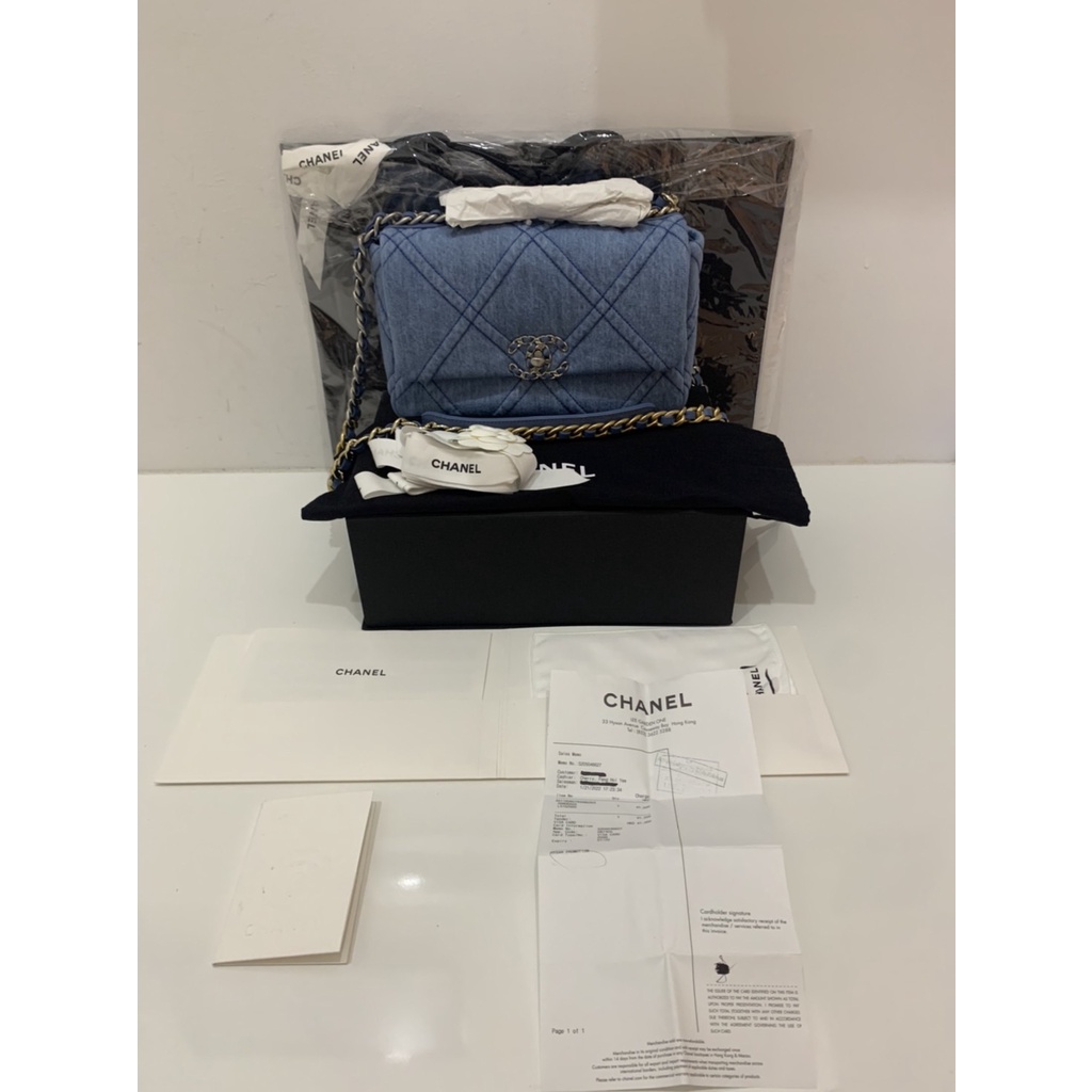 [CO220603357] Chanel 19 Flap Bag Denim Matte SHW