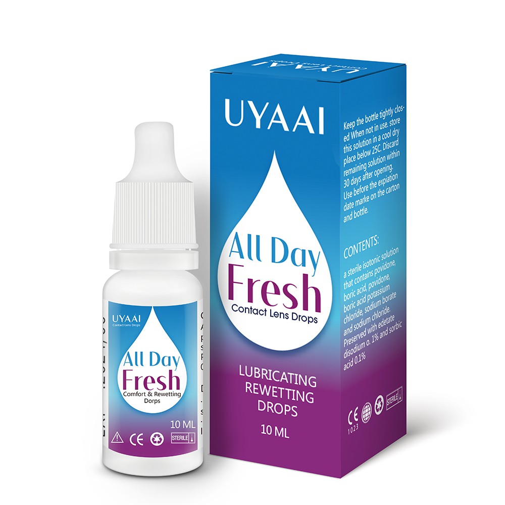 DROPS UYAAI x FRESHLADY น้ำยาทําความสะอาดรอบดวงตา บรรเทาความเมื่อยล้า 10 มล.