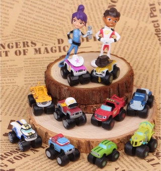 12Pcs Blaze and the Monster Machines PVC Toy Doll Characters And Car Toys