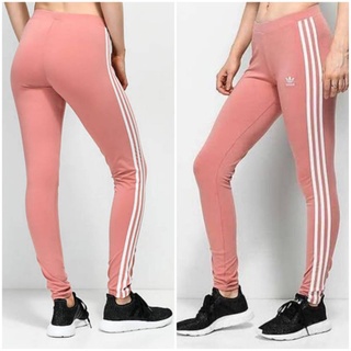แท้ 💯 &lt;ไม่เข้าไทย&gt; Adidas leggings เลกกิ้ง อดิดาส สีชมพู Ash Pink Sz. 2UK/4UK