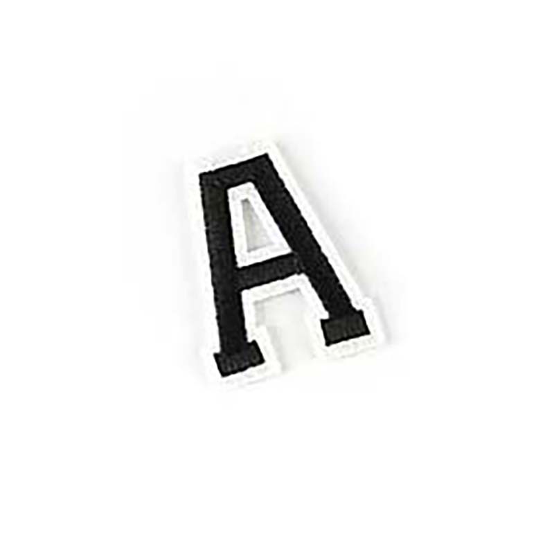 A-z แผ่นแพทช์สติกเกอร์ตัวอักษรภาษาอังกฤษ ตัวเลข และตัวเลข สีดํา สําหรับติดตกแต่งเสื้อผ้า 5*4 ซม.